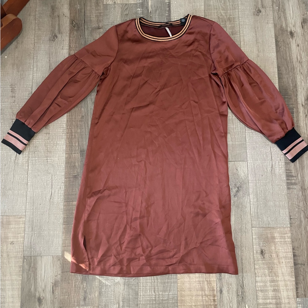 Scotch and Soda metallic copper dress